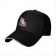 Black baseball cap with anxious unicorn and magical text design