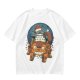 Olive T-shirt with Christmas Totoro Riding Catbus Graphic