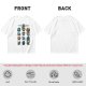 Olive Green T-Shirt With Fantasy Character Icons Print