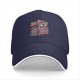 Black baseball cap with cowboy raccoon graphic and 'where the vibes ain't howdy' text