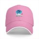 Black Baseball Cap With Anime Girl Blue Circle Art Print