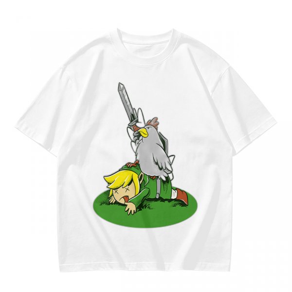 Legend of Zelda Cucco Defeats Link Graphic T-Shirt