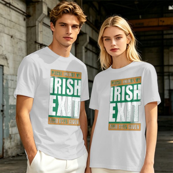 Irish Exit Funny St. Patrick's Day T-Shirt Design