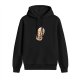 Black Hoodie With Cute Bubble Tea Graphic Print
