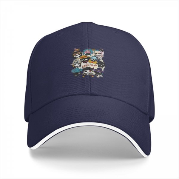 Black baseball cap with pirate skull crew graphic