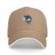 Black Baseball Cap With Dragon Silhouette And Full Moon Print