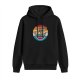 Black Hoodie With Retro Ramen Bowl Graphic Design