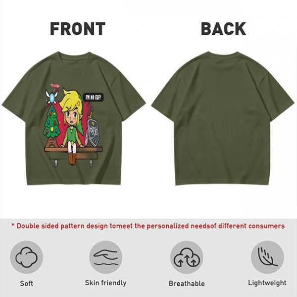Zelda Christmas I'm No Elf Funny Graphic T-Shirt Design