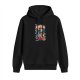 Black Hoodie With Retro Cereal Themed Graphic Print