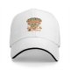 Black baseball cap with Cheesus Crust pizza slice graphic
