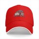 Black Baseball Cap with Tropical Beach Themed Graphic Print