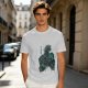 Olive T-shirt with Dark Fantasy Spirit Creature Graphic