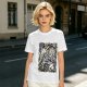 Olive Anime Graphic T-Shirt With Fist And Lightning Artwork