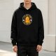Black hoodie with 'I Don't Give A Duck' graphic and cartoon duck design