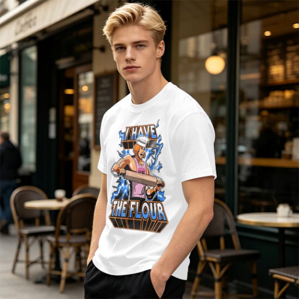 I Have The Flour He-Man Chef Parody Graphic T-Shirt