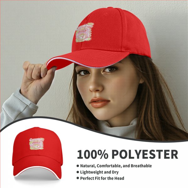 Black Baseball Cap With Pastel Cucumber Themed Graphic Print