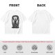 Olive t-shirt with dark anime winged warrior under full moon print