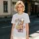 Olive T-Shirt With Cute Dog Chef Cooking Waffles Graphic