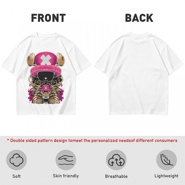 Olive T-Shirt with Tony Tony Chopper Lion Art Print