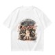 Olive graphic t-shirt with 'Don't Fight Your Demons' cat art