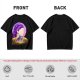Olive T-Shirt With Purple Haired Woman And Concert Stage Print