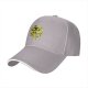 Black Baseball Cap With Distressed Yellow Skull Pirate Emblem