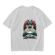 Olive green t-shirt with stacked Totoro characters graphic