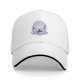 Black Baseball Cap With Anime Themed Graphic Print