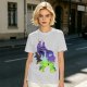 Olive green t-shirt with Maleficent fantasy silhouette graphic