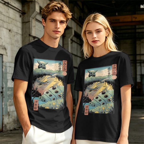 Studio Ghibli Nausicaa of the Valley of the Wind Ukiyo-e Art T-Shirt