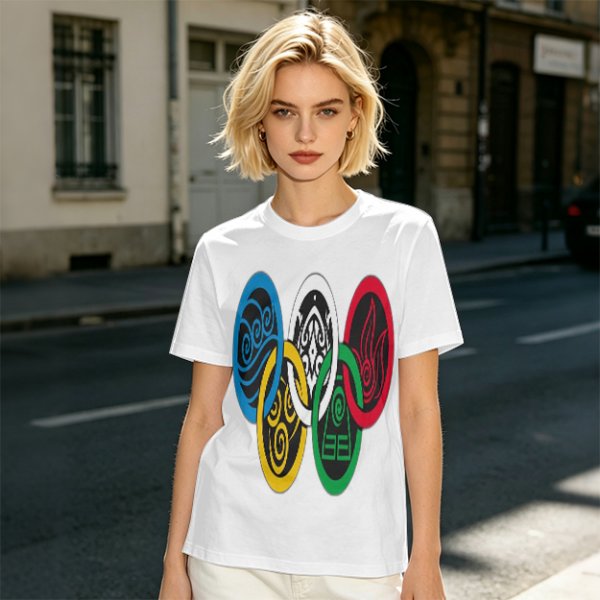 Avatar The Last Airbender Four Elements Symbols Graphic T-Shirt