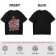Olive T-Shirt with Dark Fantasy Monster Skeleton Art Print