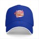 Black baseball cap with cute axolotl eating ramen graphic
