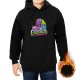 Black graphic hoodie with ElisaSue neon art print