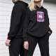 Black hoodie with Unicorn Hunter graphic print