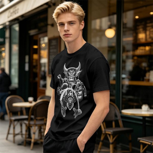 Olive T-Shirt with Sorcerer Mickey and Fantasia Villains Graphic