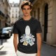 Olive T-Shirt With Cute Octopus Drawing Artwork Print