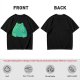Olive Green T-Shirt With Cute Frog Holding Knife Graphic