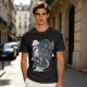 Olive Anime Dragon Graphic Short Sleeve T-Shirt