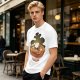 Olive T-Shirt With Skull Ramen Bowl Graphic