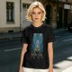Olive Green T-Shirt With Cartoon Rabbit Character Graphic