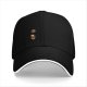 Black baseball cap with cute small animal graphic