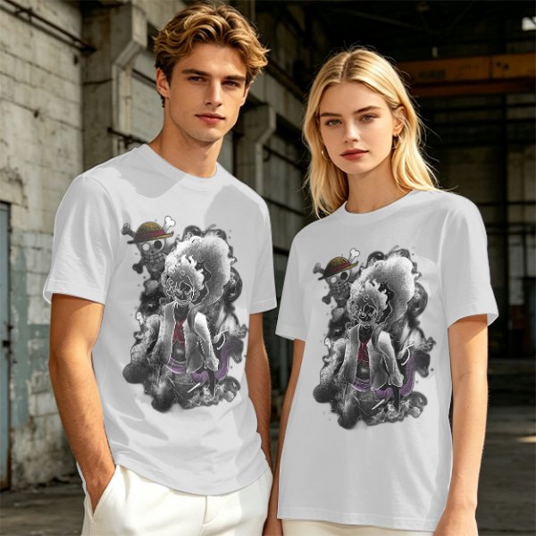 One Piece Luffy Gear 5 Graphic Olive T-Shirt