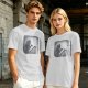Olive T-Shirt With Horror Staircase Silhouette Graphic