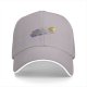 Black baseball cap with coffee themed graphic and text