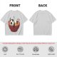 Olive green t-shirt with a panda relaxing in a steaming ramen bowl print