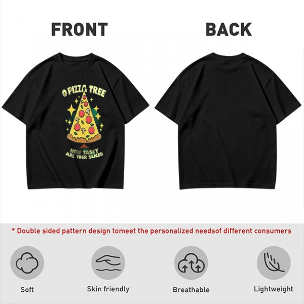 O Pizza Tree How Tasty Are Your Slices Funny Graphic T-Shirt