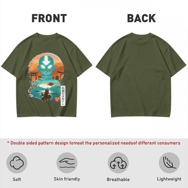 Avatar Aang State of Illustration Tee for Anime Fans