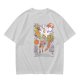 Olive Green T-Shirt With Surreal Mushroom And Vegetable Graphic Print