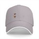 Black baseball cap with cute small animal graphic